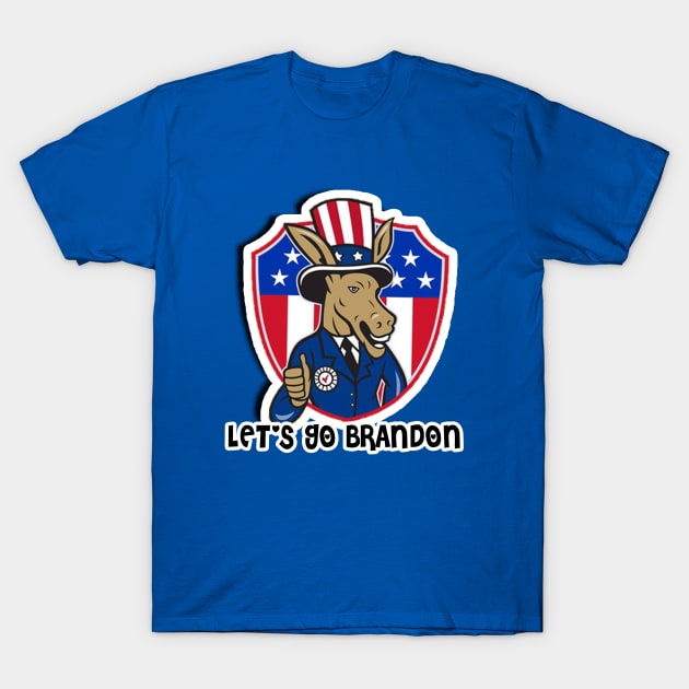 Lets Go Brandon from your leftist Mule T-Shirt by Political Gaffes